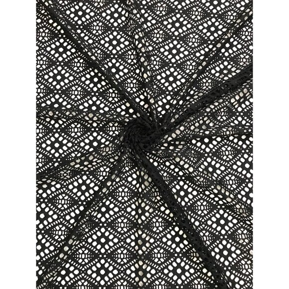 Geometric Black Stretch Lace - 7 yds x 60” - Picture 2 of 11